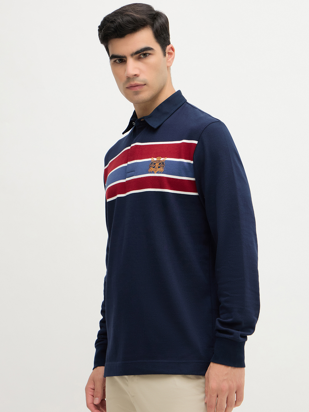 Chest Stripe Jersey Rugby Polo - Image 3