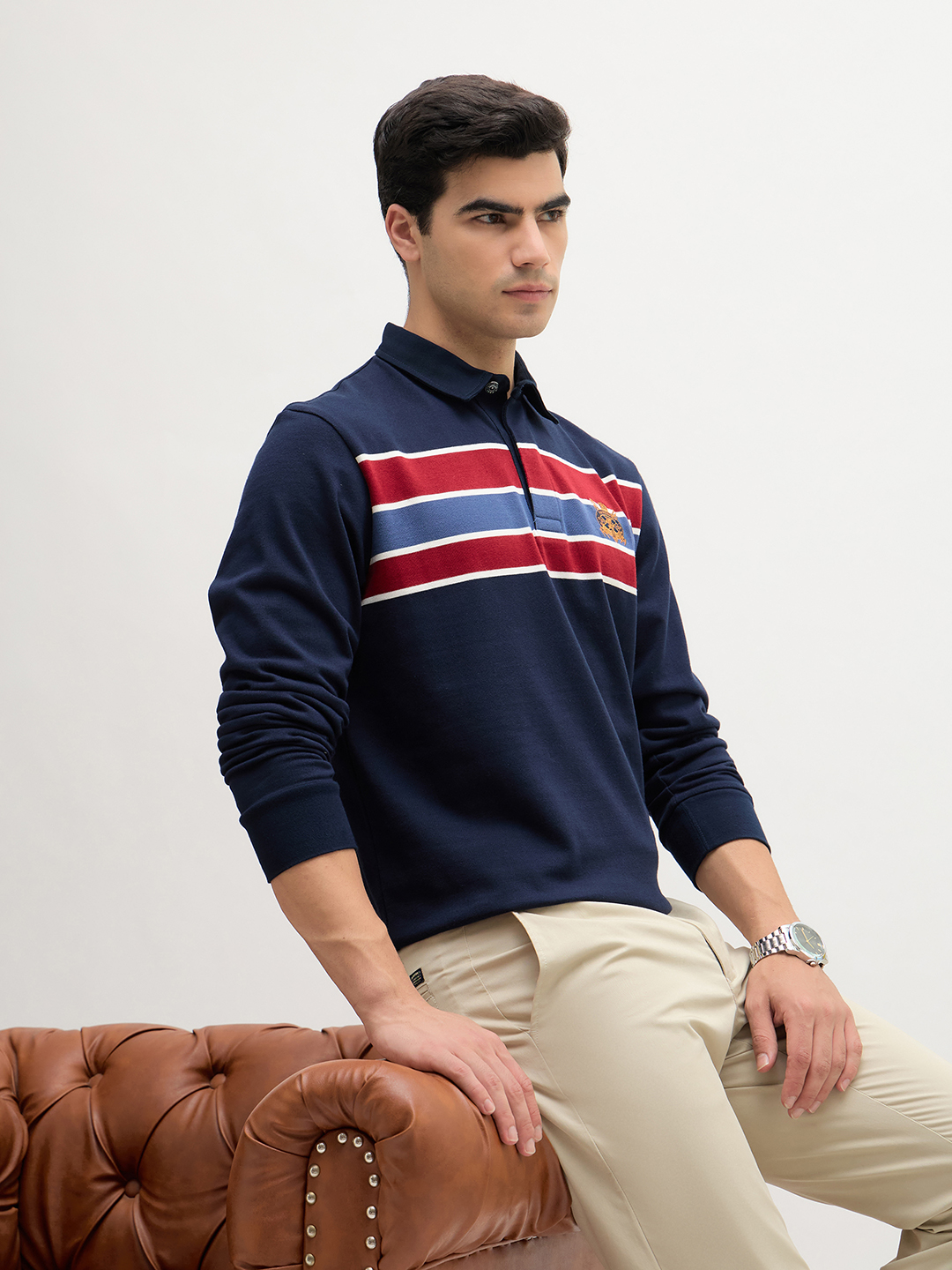 Chest Stripe Jersey Rugby Polo - Image 6